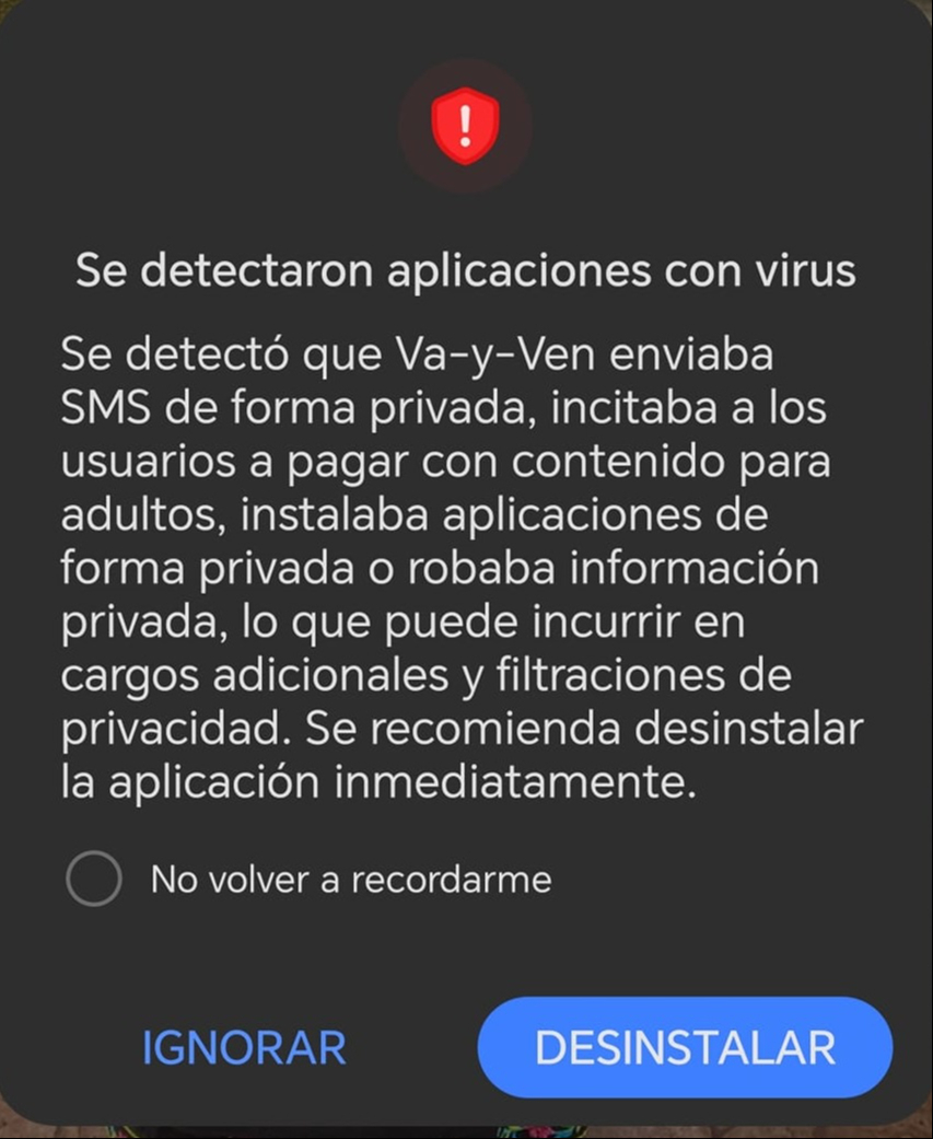 Las alertas de virus han aparecido en los dispositivos Las alertas de virus han aparecido en los dispositivos