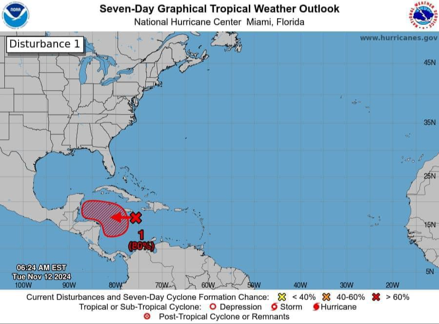 Se espera que se mantenga en el mar Caribe hasta este fin de semana Se espera que se mantenga en el mar Caribe hasta este fin de semana