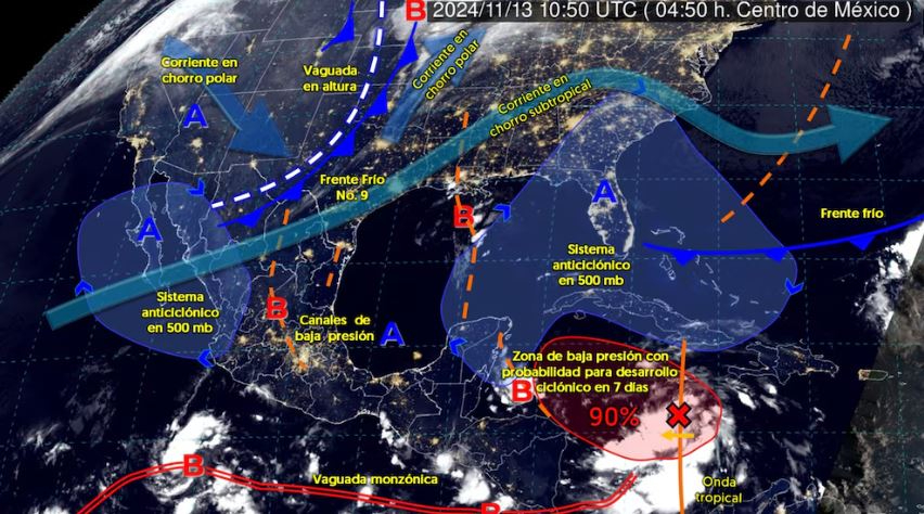 Frente Frío 9 afecta el clima en Campeche: ¿Qué se espera hoy 13 de noviembre? 