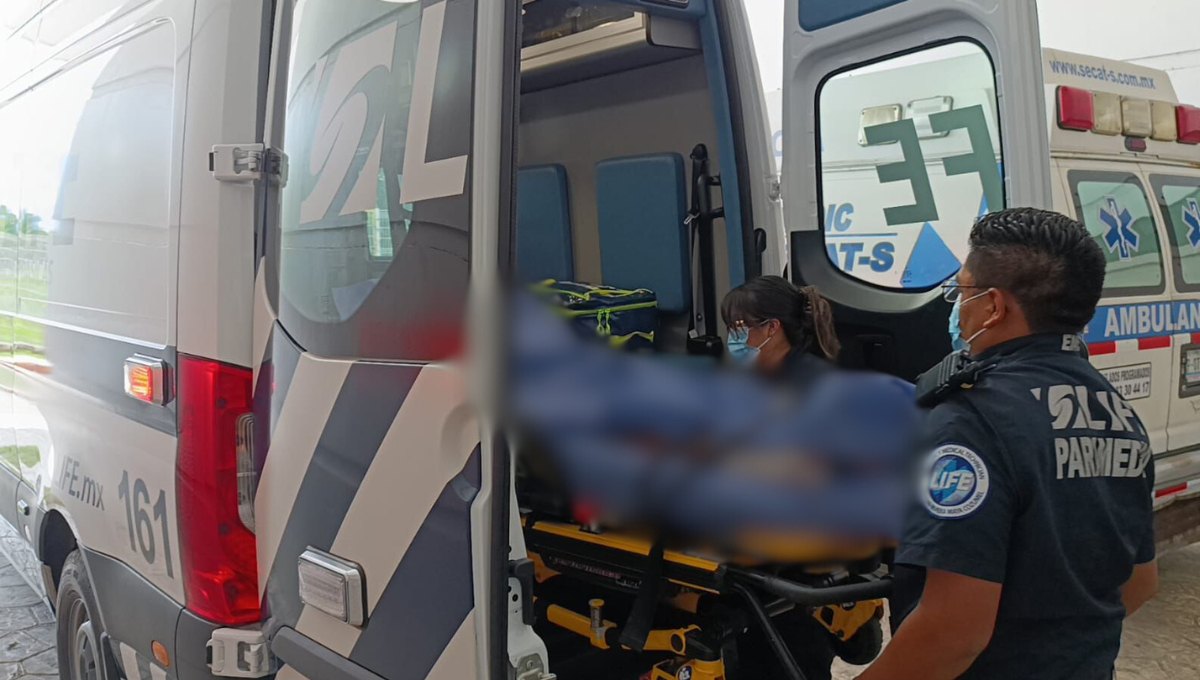 El hombre fue trasladado al Hospital General de Cancún para recibir tratamiento El hombre fue trasladado al Hospital General de Cancún para recibir tratamiento