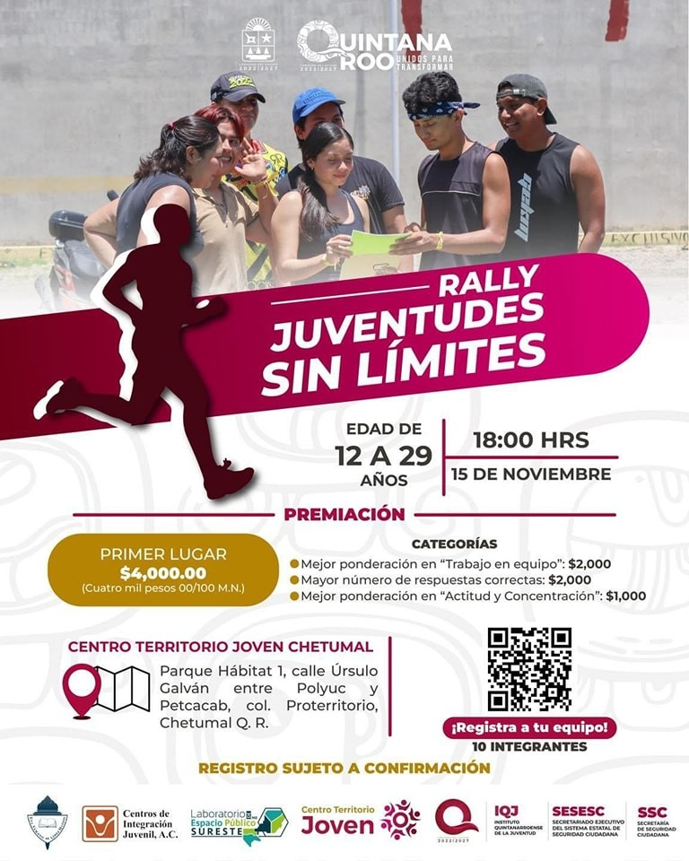 Rally “Juventudes Sin Límite" en Chetumal: ¿Cómo participar y cuál es el premio para los ganadores?