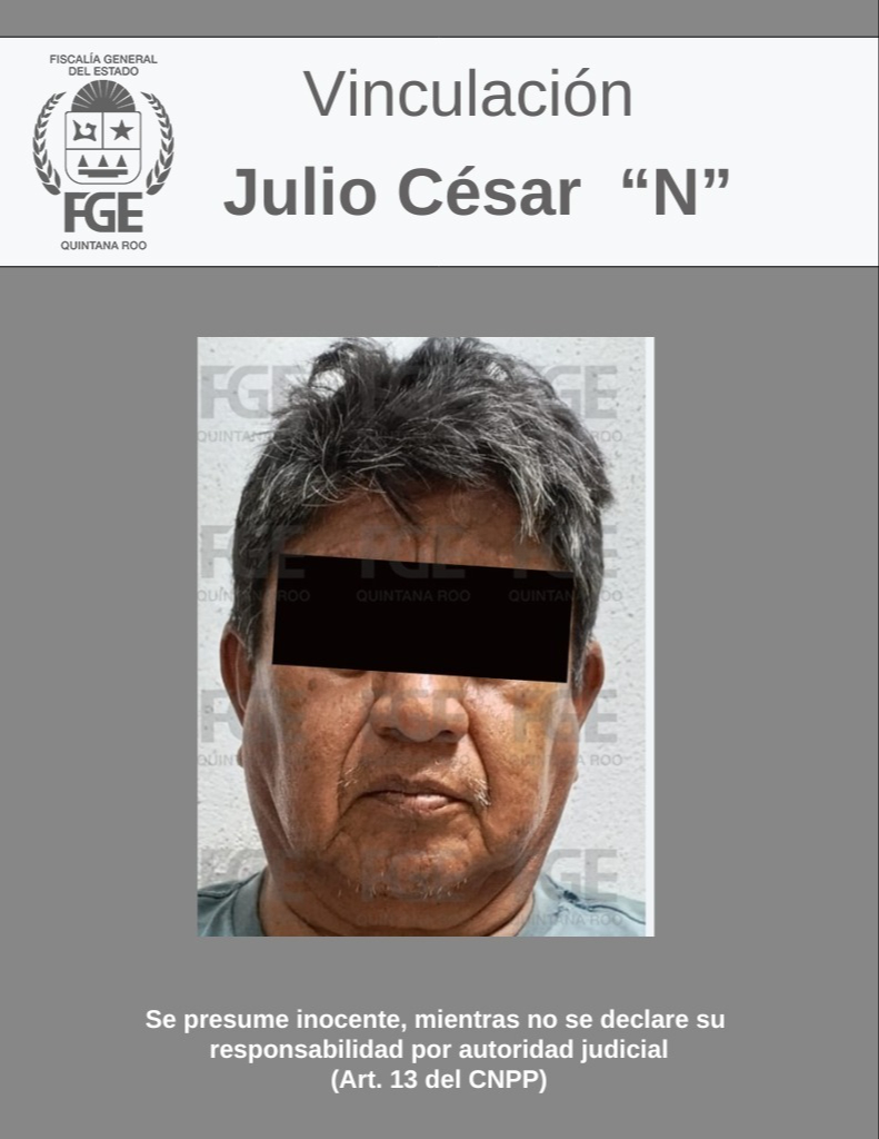 Julio César “N.” fue vinculado por feminicidio Julio César “N.” fue vinculado por feminicidio
