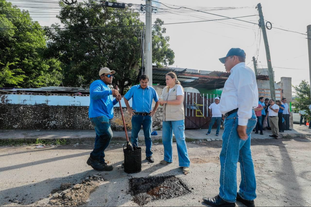 Suman más de 65 mil baches  atendidos en Mérida en dos meses