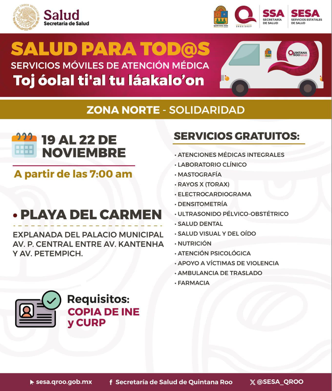 Información oficial de "Salud para Todos" Información oficial de "Salud para Todos"
