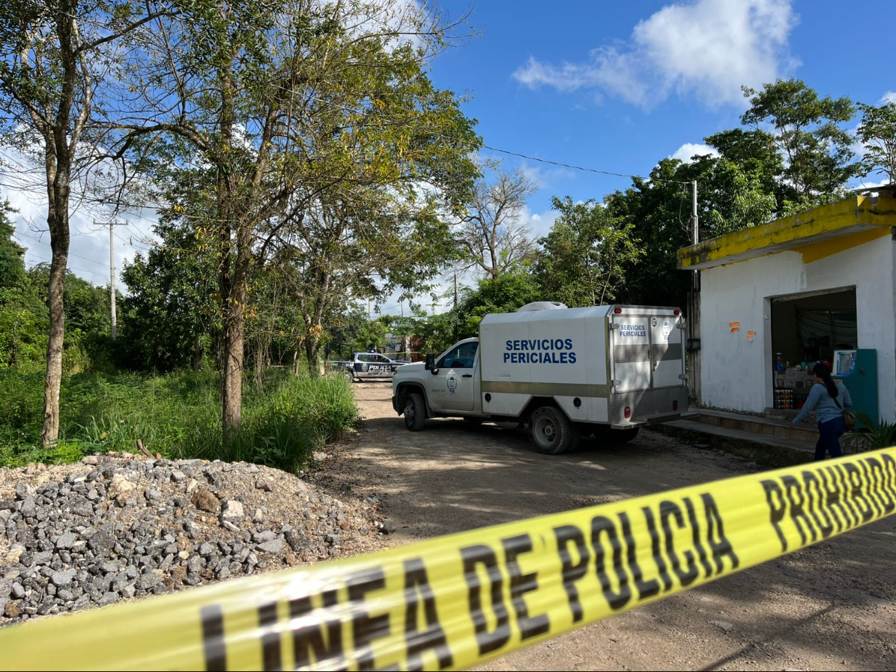 La policía municipal confirmó el reporte y acordonó la zona La policía municipal confirmó el reporte y acordonó la zona
