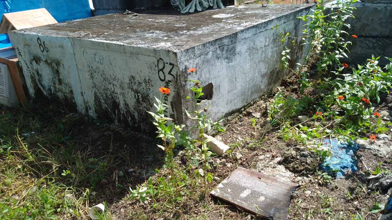 Se reportó otra profanación de tumba en el cementerio El Nuevo, en la colonia La Jeringa Se reportó otra profanación de tumba en el cementerio El Nuevo, en la colonia La Jeringa