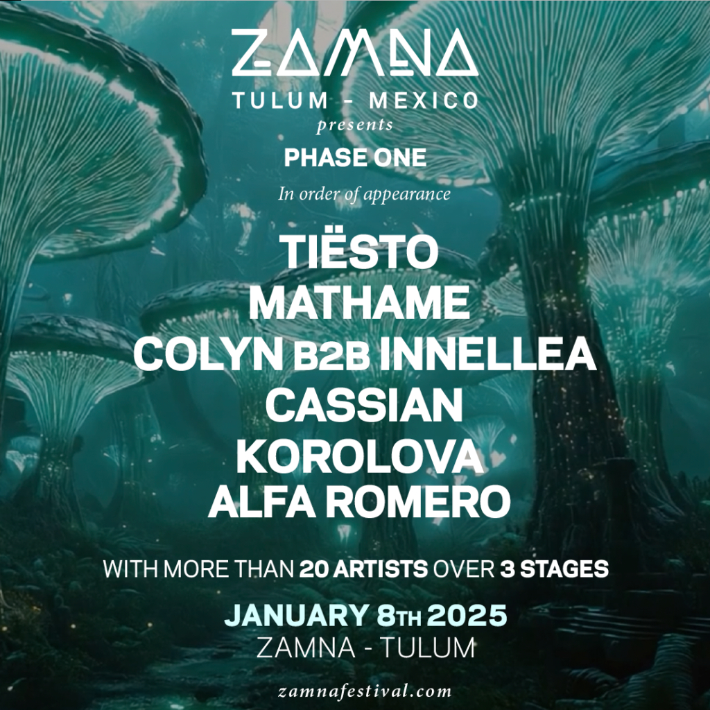 Artistas confirmados para Zamna-Tulum 2025 Artistas confirmados para Zamna-Tulum 2025