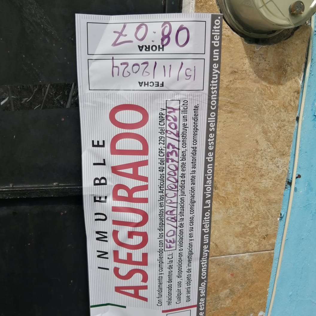 El inmueble fue asegurado por las autoridades para llevar a cabo las investigaciones El inmueble fue asegurado por las autoridades para llevar a cabo las investigaciones