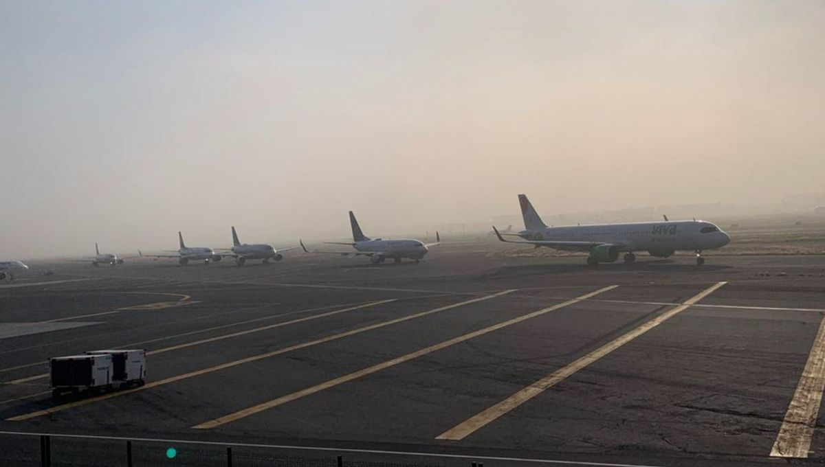 Un banco de niebla en la CDMX causa retrasos en el Aeropuerto Internacional Un banco de niebla en la CDMX causa retrasos en el Aeropuerto Internacional