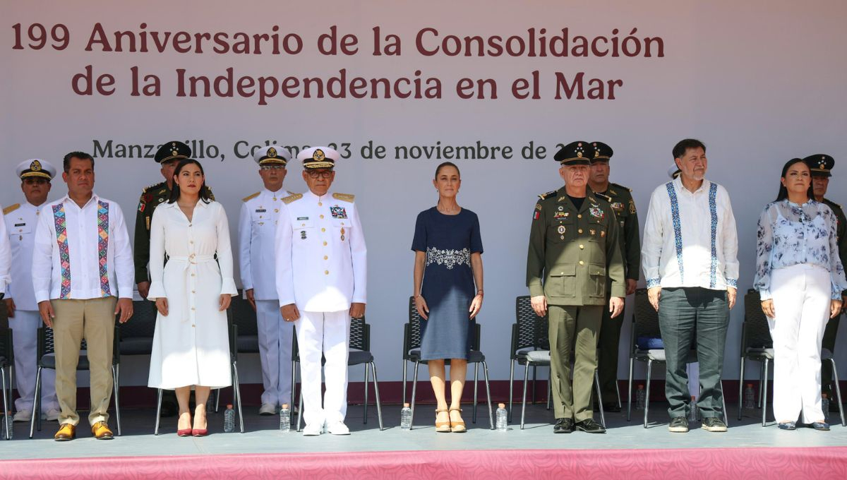 La presidenta de México, Claudia Sheinbaum, encabezó la ceremonia del 199° Aniversario de la Armada de México La presidenta de México, Claudia Sheinbaum, encabezó la ceremonia del 199° Aniversario de la Armada de México