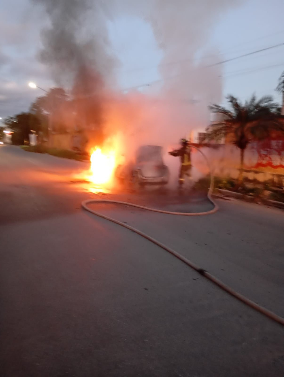 El cuerpo de bomberos se encargaron de apagar las llamas El cuerpo de bomberos se encargaron de apagar las llamas