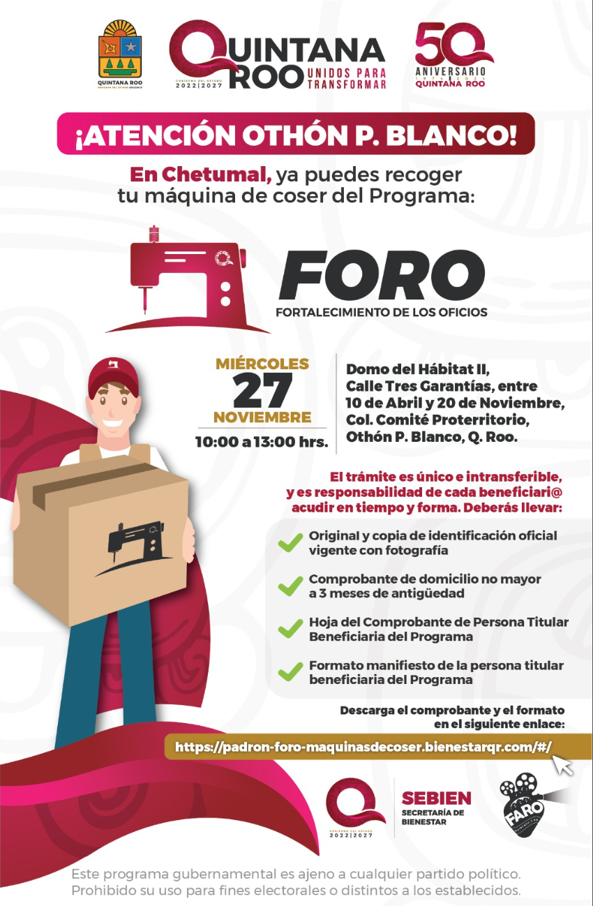 Información completa del Programa FORO en Chetumal Información completa del Programa FORO en Chetumal