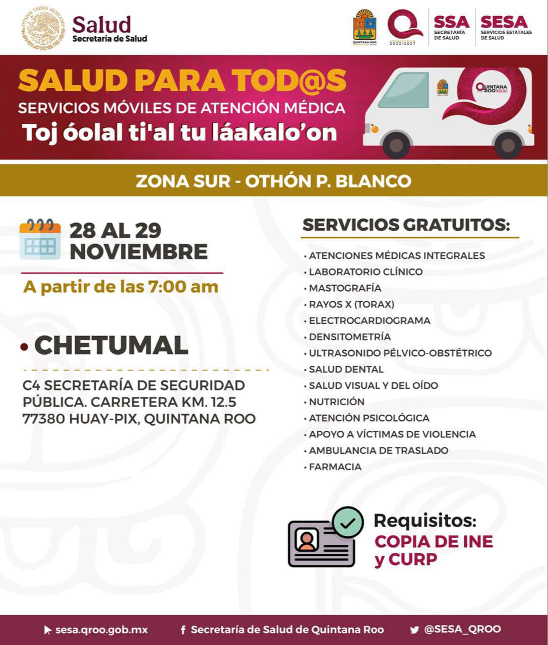 Información oficial de "Salud Para Todos" Información oficial de "Salud Para Todos"