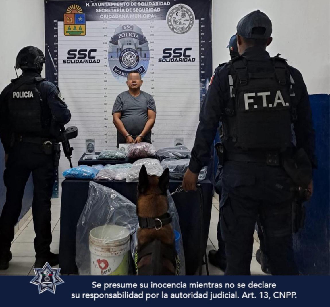 Incautan “jugoso” botín de dosis de droga en  Playa del Carmen
