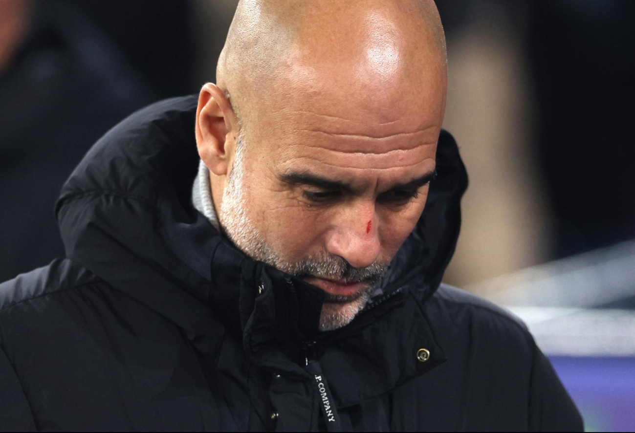 Pepe Guardiola y su rasguño en la nariz Pepe Guardiola y su rasguño en la nariz