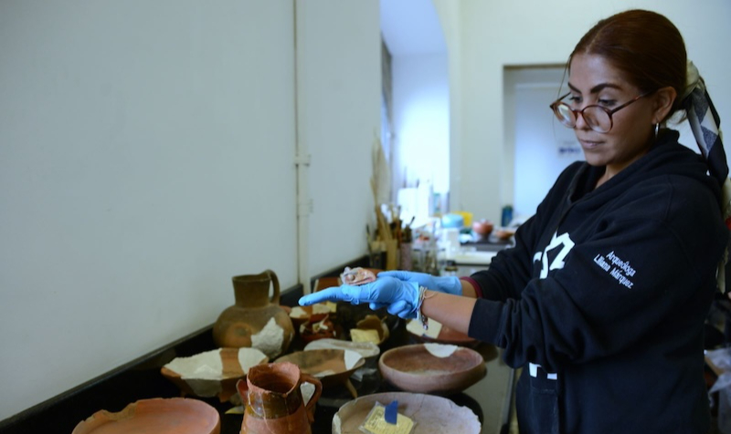 Liliana Márquez Escoto, jefa de excavación del proyecto Liliana Márquez Escoto, jefa de excavación del proyecto