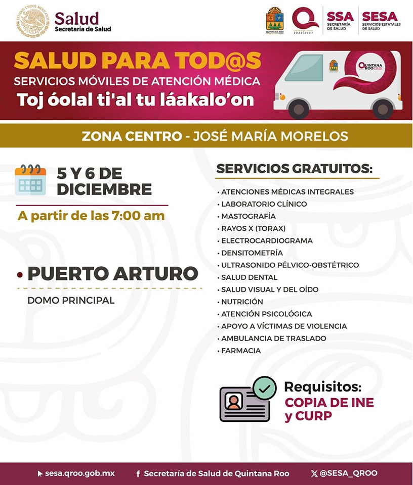 El 5 y 6 de diciembre se podrá acudir a las unidades de "Salud para Todos" El 5 y 6 de diciembre se podrá acudir a las unidades de "Salud para Todos"