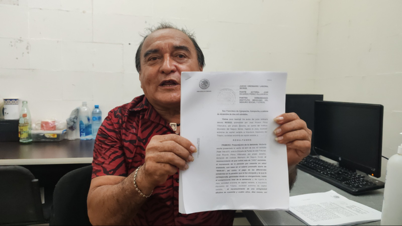 Pérez Villanueva trabajó 44 años 11 meses y denunció que recibió menos de lo que le correspondía por prima de antigüedad y finiquito de jubilación Pérez Villanueva trabajó 44 años 11 meses y denunció que recibió menos de lo que le correspondía por prima de antigüedad y finiquito de jubilación