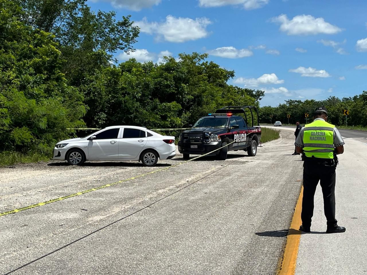 El cuerpo de la victima había sido encontrado a un lado de la Carretera Federal Cancún-Mérida El cuerpo de la victima había sido encontrado a un lado de la Carretera Federal Cancún-Mérida