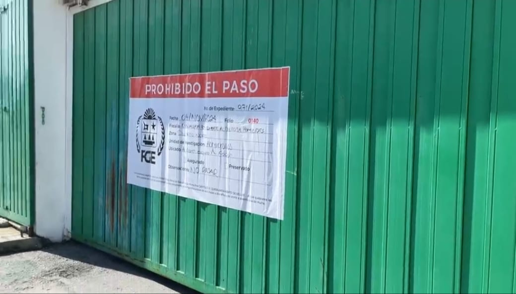 El sello de seguridad fue colocado fuera de las instalaciones del sindicato El sello de seguridad fue colocado fuera de las instalaciones del sindicato