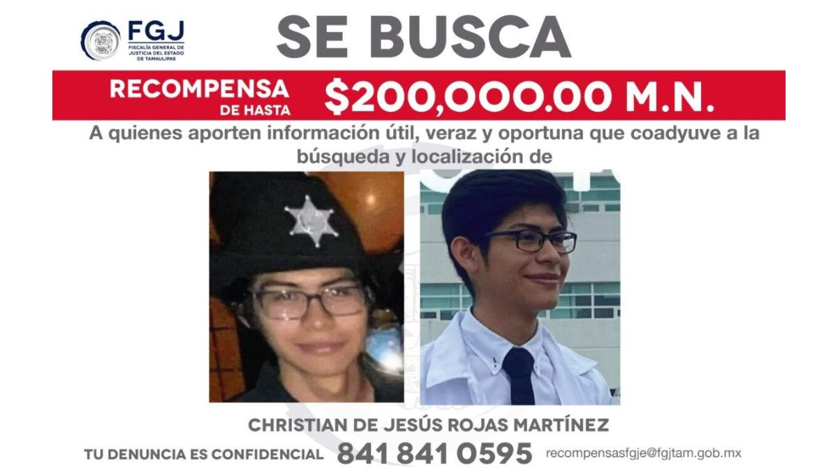 Ficha de búsqueda emitida por la Fiscalía General de Justicia de Tamaulipas Ficha de búsqueda emitida por la Fiscalía General de Justicia de Tamaulipas