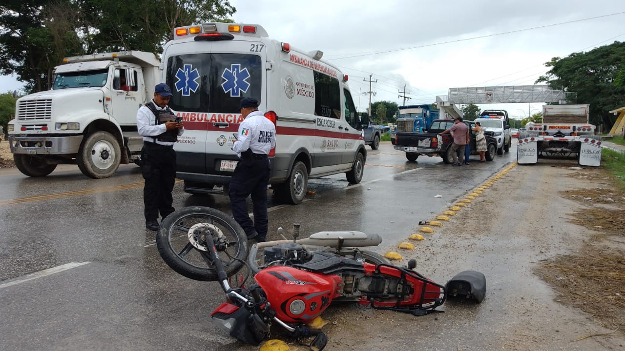 Dos motociclistas lesionados Dos motociclistas lesionados