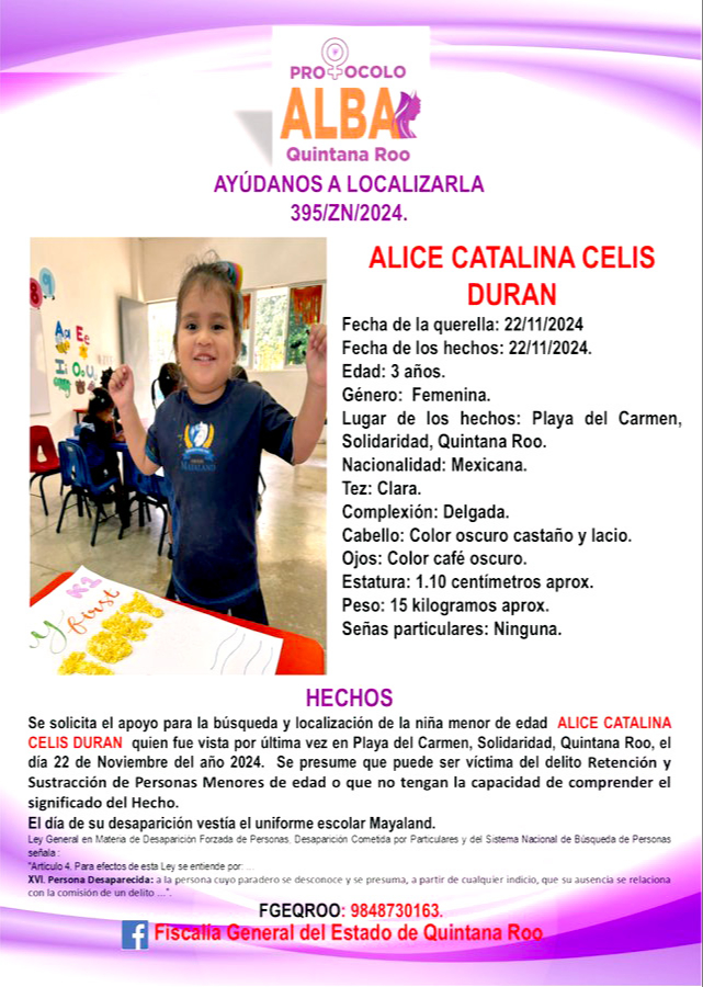 Ficha de búsqueda de Alice Catalina Celis Duran Ficha de búsqueda de Alice Catalina Celis Duran