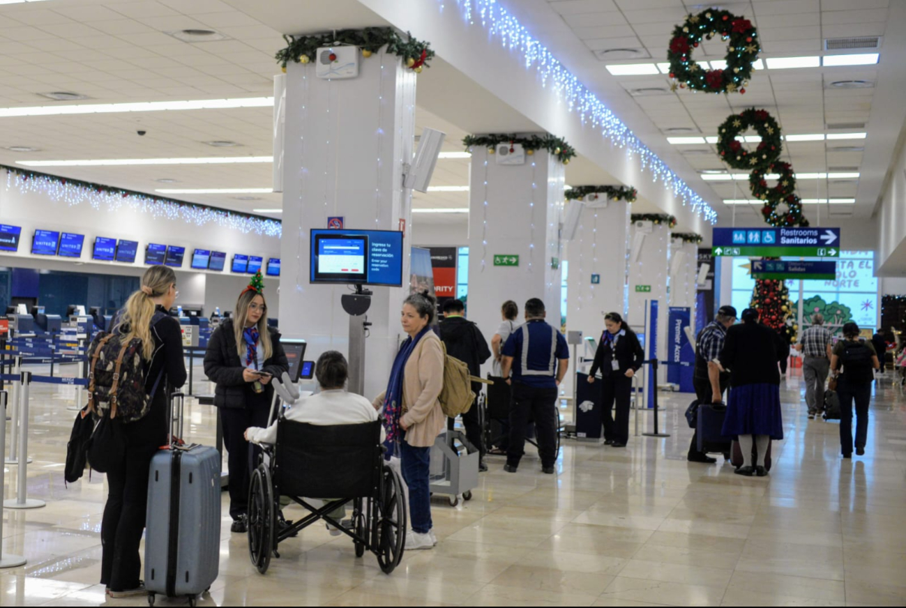 Hay gran demanda de pasajeros en el aeropuerto de Mérida Hay gran demanda de pasajeros en el aeropuerto de Mérida