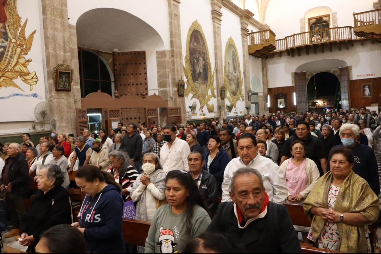 Mañanitas a la Virgen de Guadalupe en Mérida registra gran afluencia de peregrinos