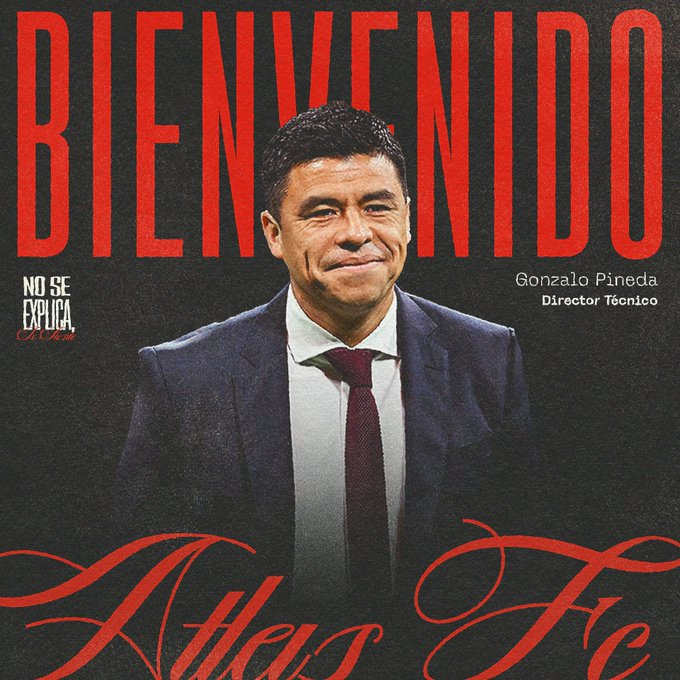 Gonzalo Pineda asume dirección técnica del Atlas  para el Clausura 2025 