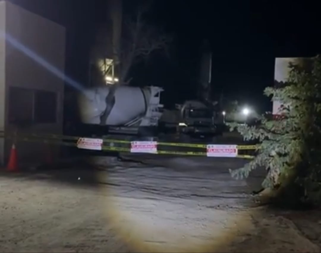 La zona fue asegurada después de la explosión de la olla de cemento La zona fue asegurada después de la explosión de la olla de cemento