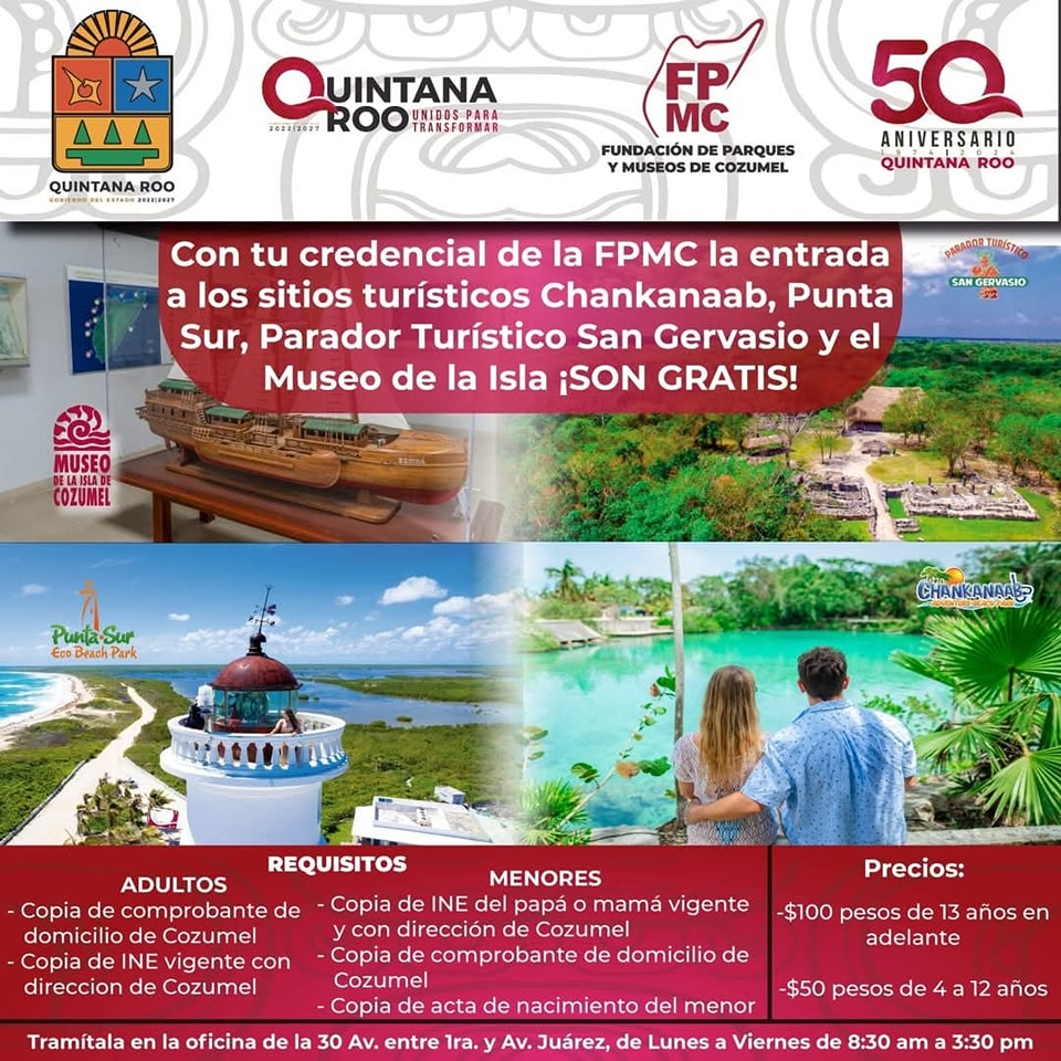 Credencial FPMC da el acceso libre a parques y museos de la isla Credencial FPMC da el acceso libre a parques y museos de la isla