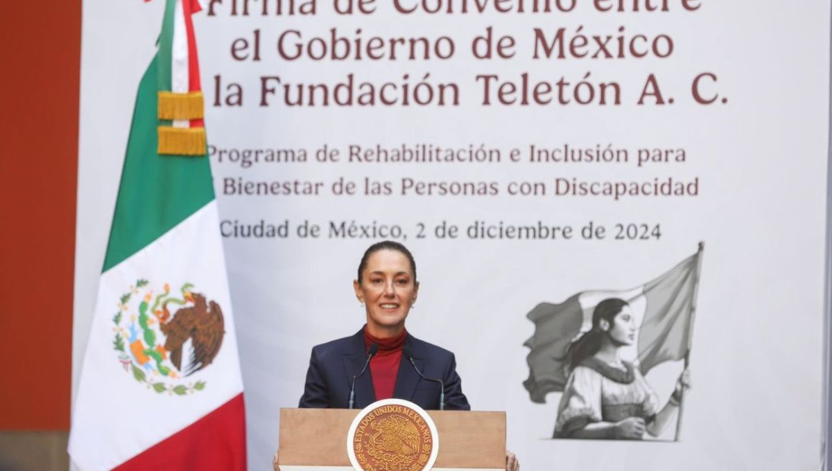 Sheinbaum  firma convenio con Fundación Teletón y destina 900 mdp para apoyar a niños con discapacidad