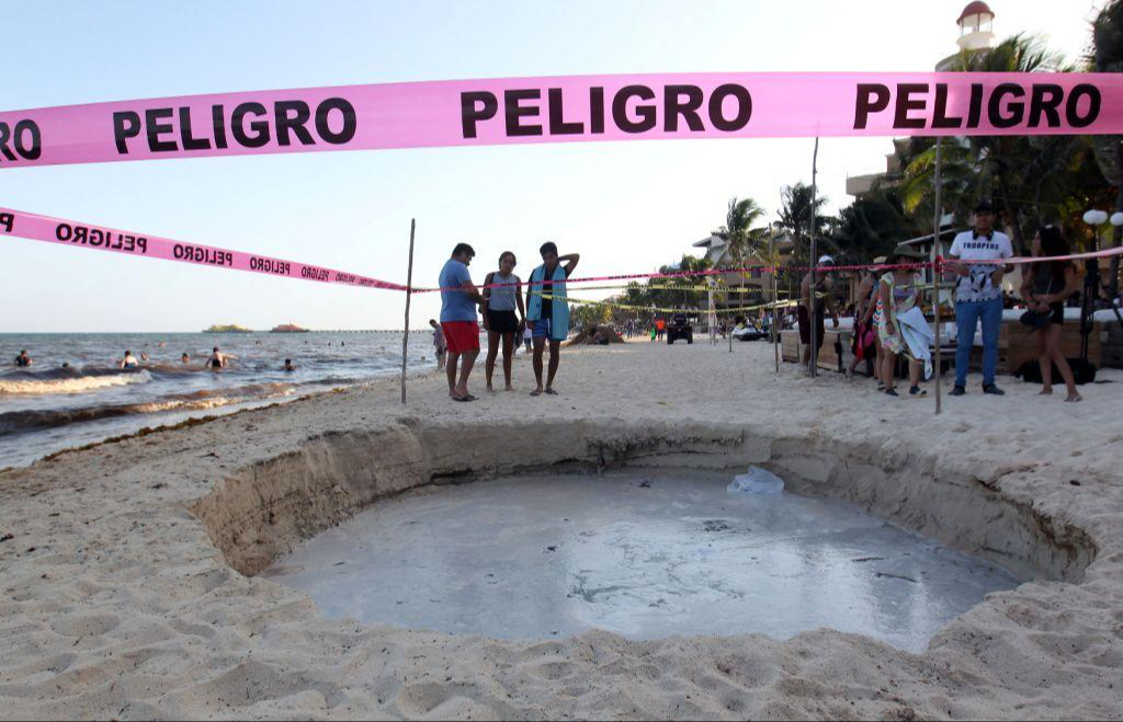 En las playas de Coco Beach también se reportó un segundo, pero leve, hundimiento En las playas de Coco Beach también se reportó un segundo, pero leve, hundimiento