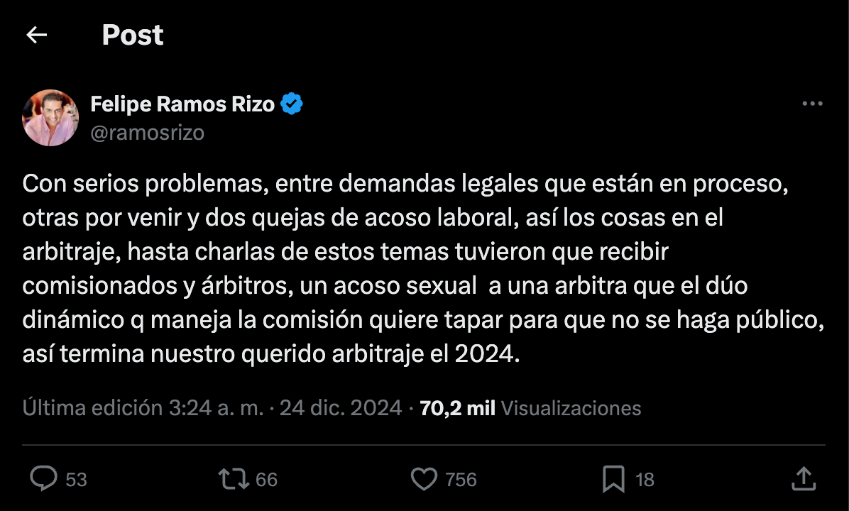 Exárbitro mexicano expone un aparente caso de acoso sexual en la Liga MX. Exárbitro mexicano expone un aparente caso de acoso sexual en la Liga MX.