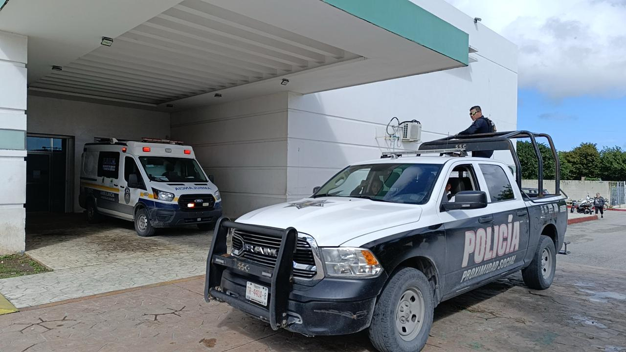 La víctima fue trasladada de emergencia al Hospital General de Cancún La víctima fue trasladada de emergencia al Hospital General de Cancún