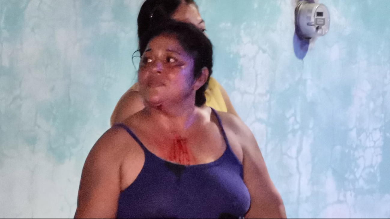 La mujer sufrió heridas derivadas de un arma blanca. La mujer sufrió heridas derivadas de un arma blanca.