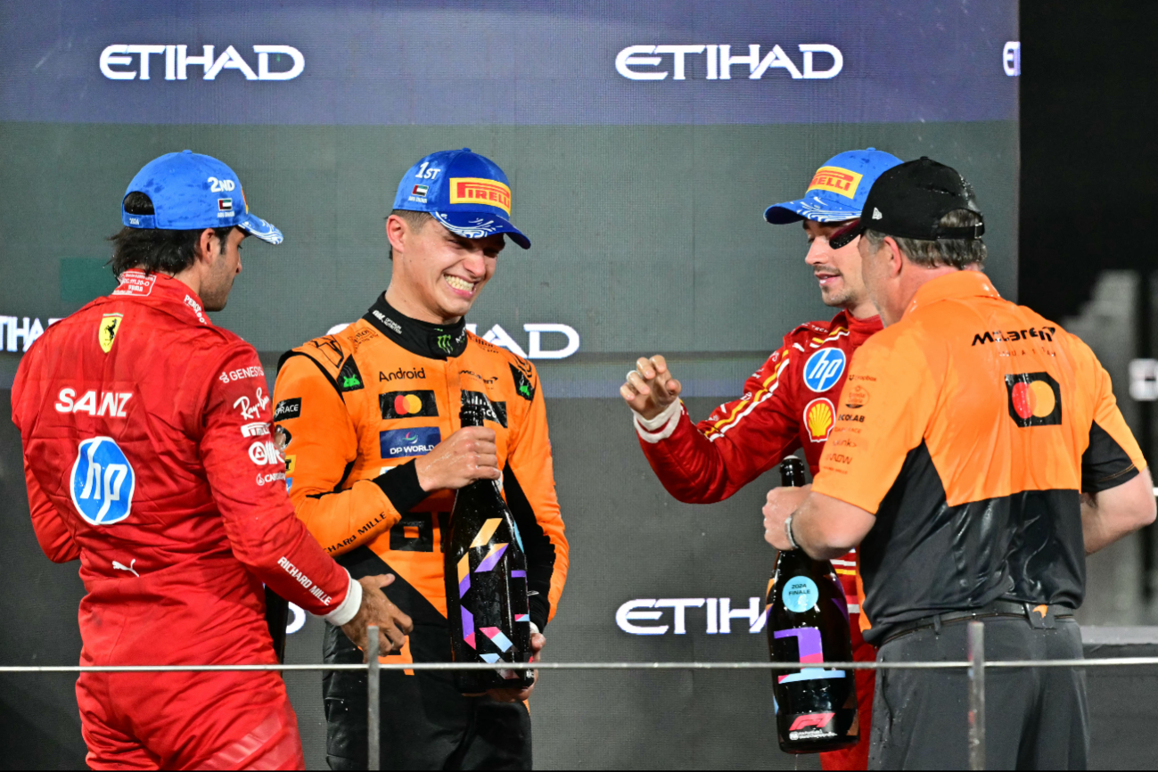 Ferrari y McLaren se celebrando el campeonato y subcampeonato de constructores Ferrari y McLaren se celebrando el campeonato y subcampeonato de constructores