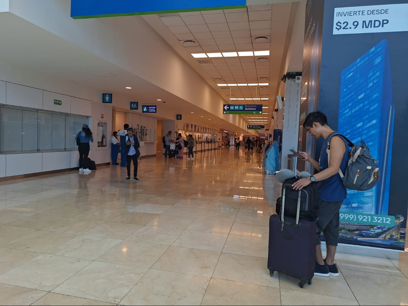 La afluencia de vuelos en el aeropuerto de Mérida fue mayor en la mañana La afluencia de vuelos en el aeropuerto de Mérida fue mayor en la mañana