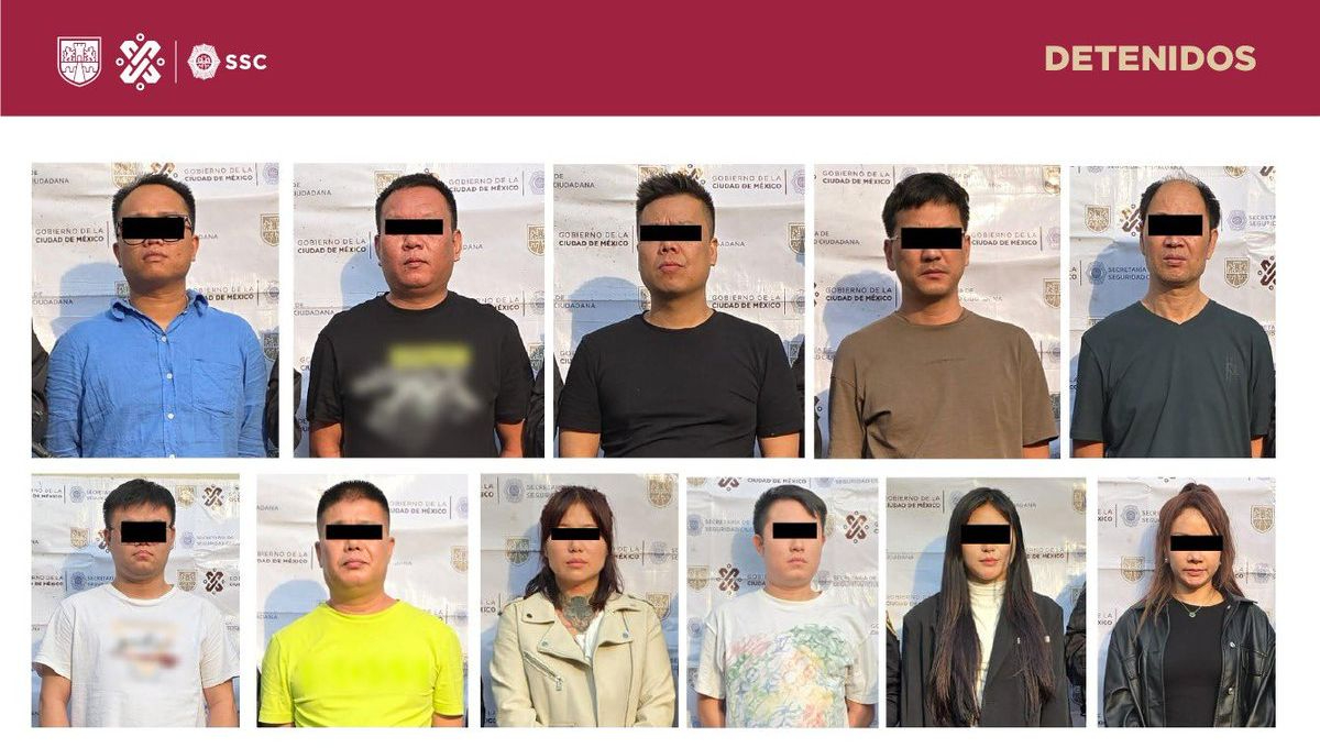 11 ciudadanos chinos fueron detenidos en el Centro de la CDMX