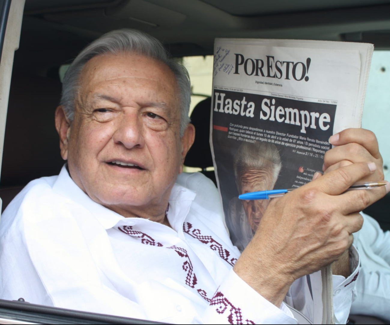 AMLO destacó la labor periodística de Don Mario Renato Menéndez AMLO destacó la labor periodística de Don Mario Renato Menéndez