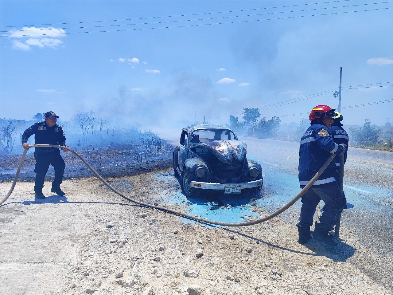 El volcho quedó con graves daños materiales El volcho quedó con graves daños materiales