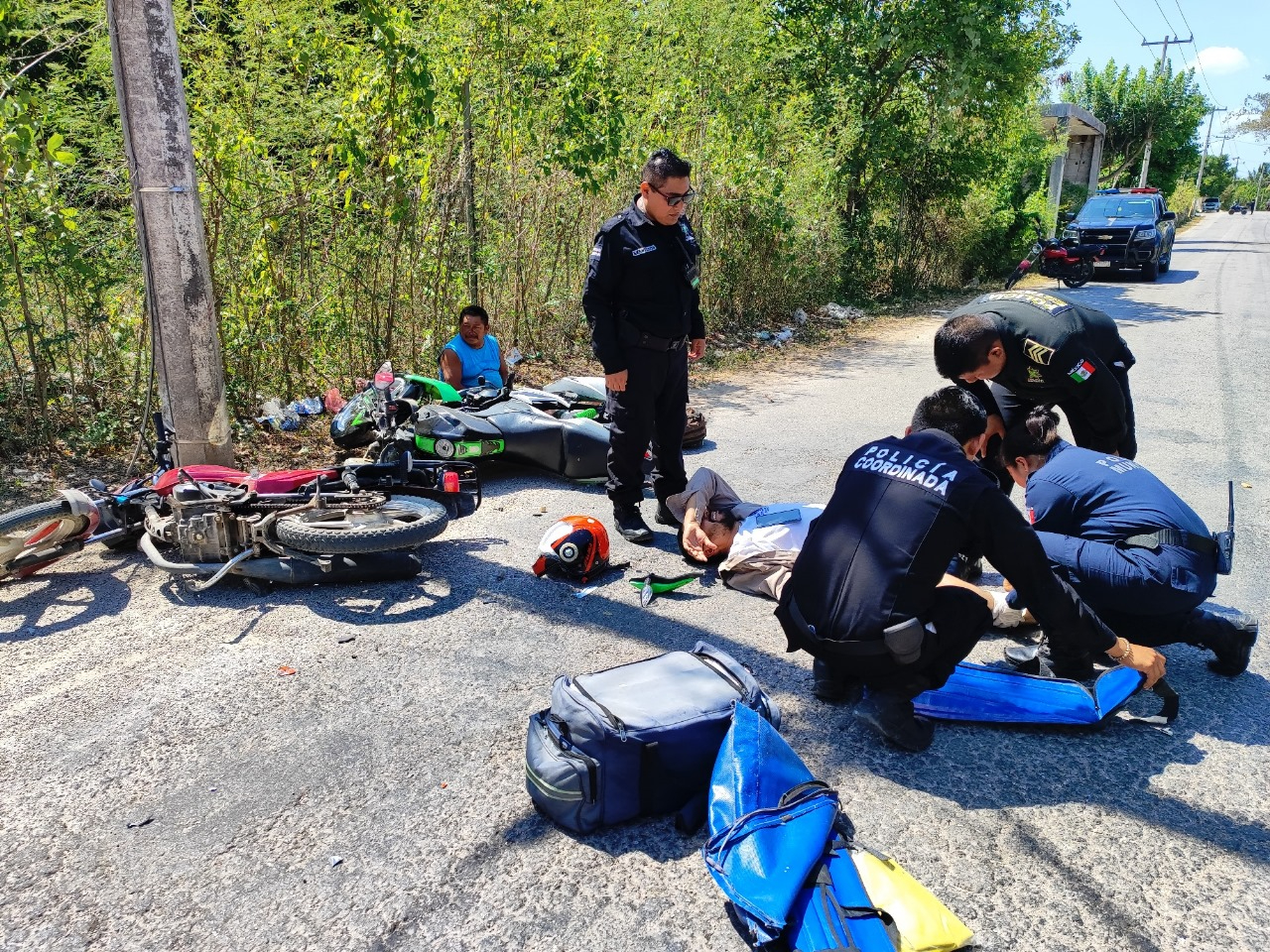 Los dos motociclistas presentaron lesiones y fracturas Los dos motociclistas presentaron lesiones y fracturas