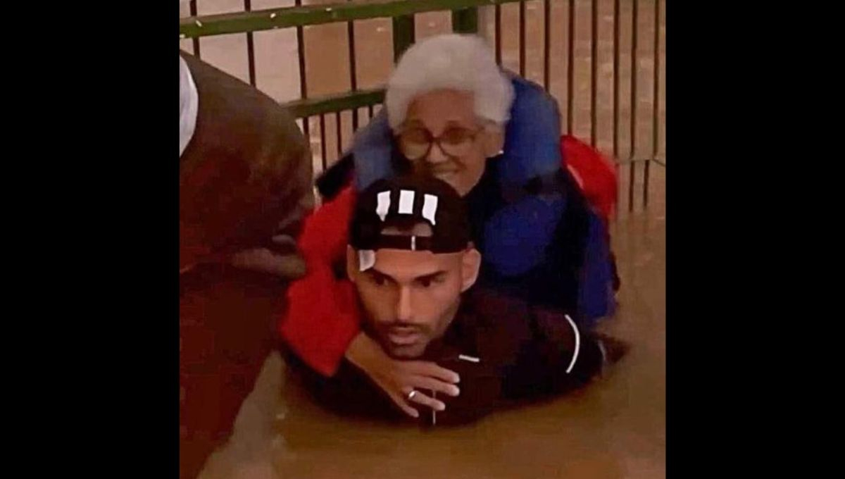 Futbolista Thiago Maia se convierte en héroe al rescatar a anciana y un perro de las inundaciones