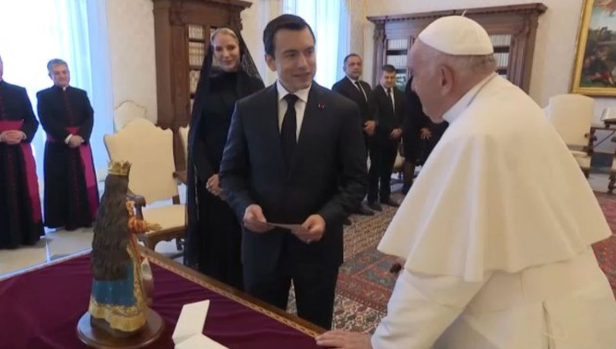 En el Vaticano el Papa Francisco recibe a Daniel Noboe, presidente de Ecuador 