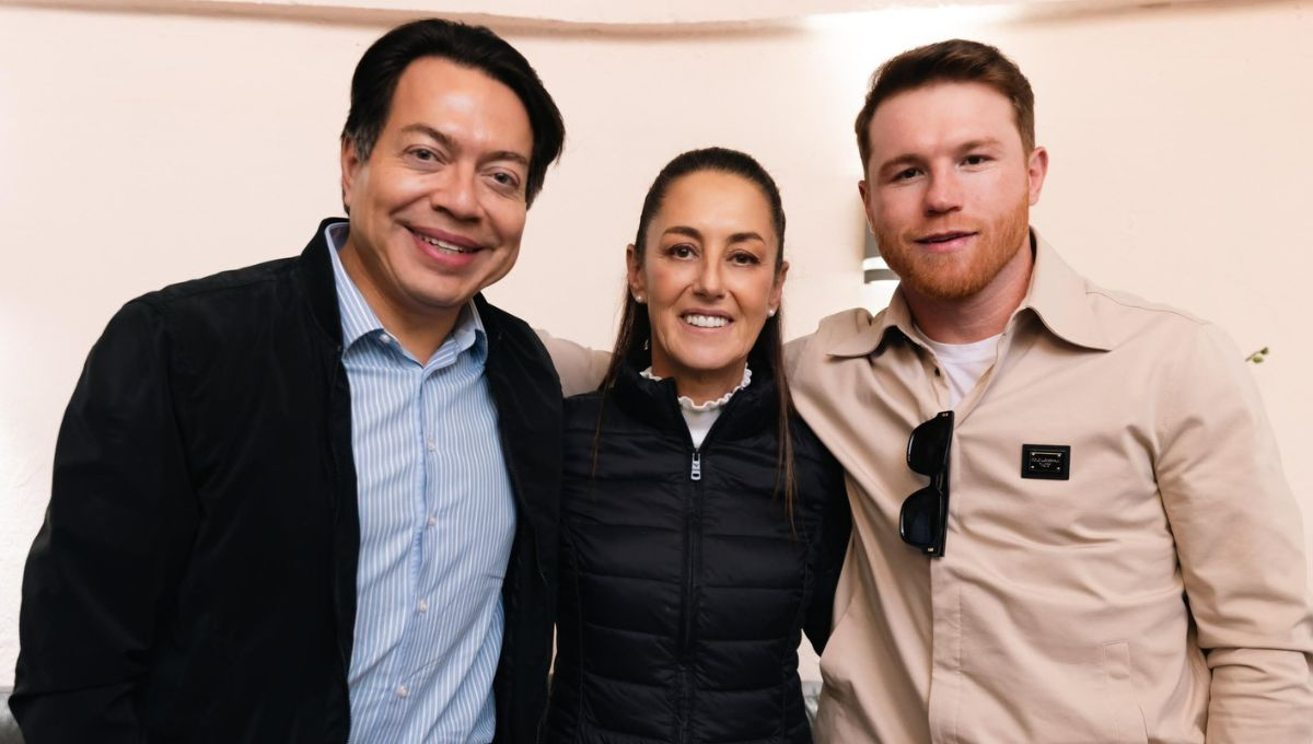 Claudia Sheinbaum recibe consejos del campeón Canelo Álvarez, de cara a la contienda política