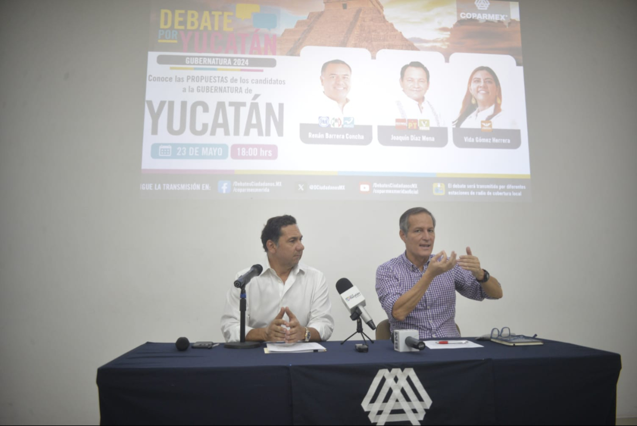 Coparmex anuncia debate entre tres candidatos a Gobernador de Yucatán 