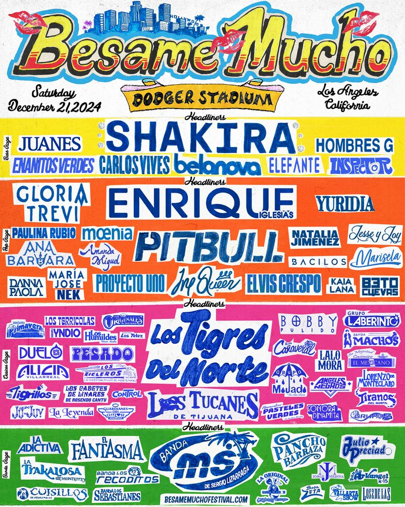 Lineup oficial del Festival Bésame Mucho 2024 Lineup oficial del Festival Bésame Mucho 2024