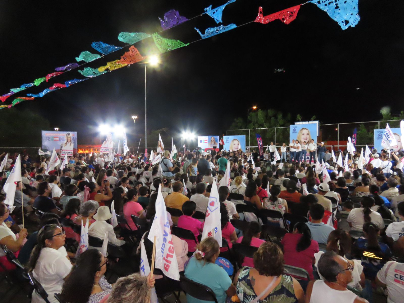 Así lucía el mitin de Cecilia Patrón en Mérida Así lucía el mitin de Cecilia Patrón en Mérida