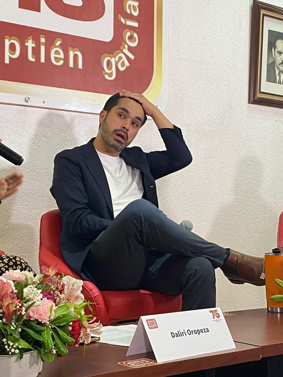 Jorge Álvarez Máynez durante su evento en CDMX Jorge Álvarez Máynez durante su evento en CDMX
